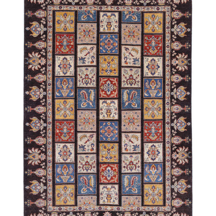 Bakhtiari 6' 5" X 9' 8" Hand Knotted Wool Rug 6' 5" X 9' 8" (196 X 295) / Brown / Wool