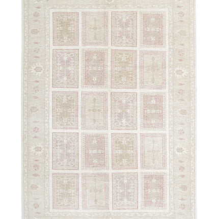 Bakhtiari 6' 7" X 9' 8" Hand Knotted Wool Rug 6' 7" X 9' 8" (201 X 295) / Ivory / Wool