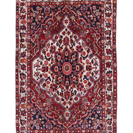Bakhtiari 5' 3" X 8' 1" Hand Knotted Wool Rug 5' 3" X 8' 1" (160 X 246) / Red / Wool