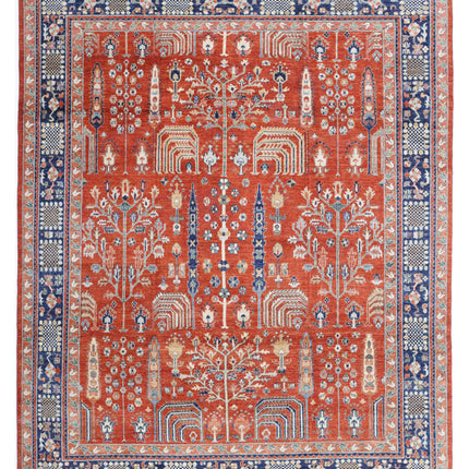 Bakshaish 7' 9" X 9' 11" Hand Knotted Wool Rug 7' 9" X 9' 11" (236 X 302) / Rust / Wool