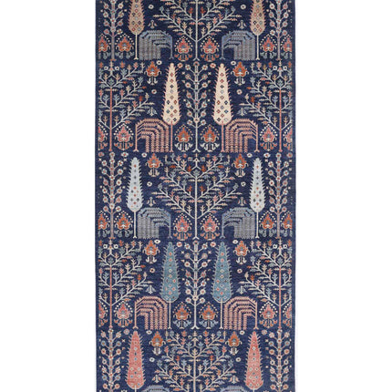 Bakshaish 6' 2" X 14' 8" Hand Knotted Wool Rug 6' 2" X 14' 8" (188 X 447) / Blue / Wool