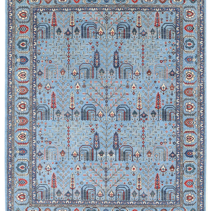 Bakshaish 8' 0" X 9' 9" Hand Knotted Wool Rug 8' 0" X 9' 9" (244 X 297) / Blue / Wool