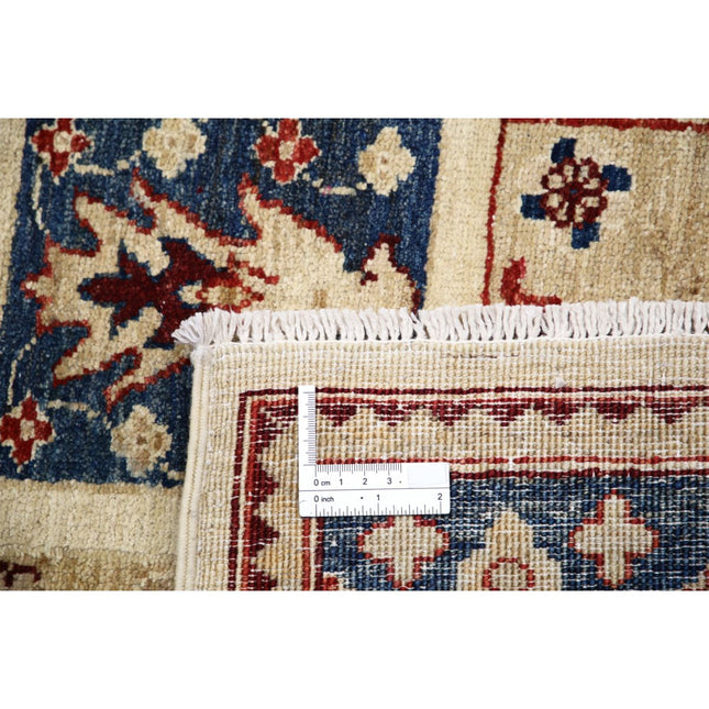 Bakthari 5' 0" X 6' 0" Wool Hand-Knotted Rug 5' 0" X 6' 0" (152 X 183) / Ivory / Blue