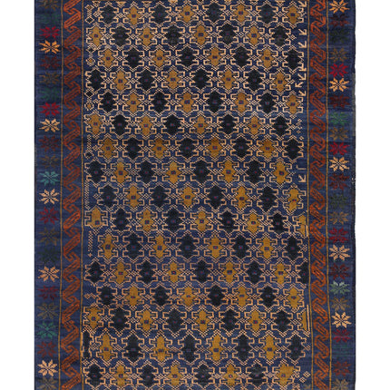 Baluch 3' 3" X 4' 9" Hand Knotted Wool Rug 3' 3" X 4' 9" (99 X 145) / Red / Wool