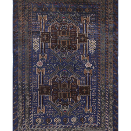 Baluch 2' 11" X 4' 3" Hand Knotted Wool Rug 2' 11" X 4' 3" (89 X 130) / Red / Wool