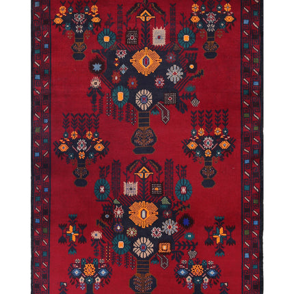 Baluch 2' 11" X 4' 3" Hand Knotted Wool Rug 2' 11" X 4' 3" (89 X 130) / Red / Wool
