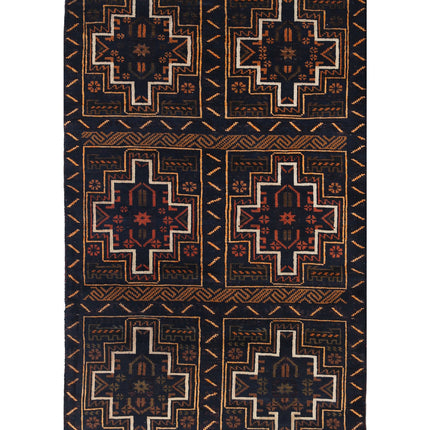 Baluch 2' 10" X 4' 9" Hand Knotted Wool Rug 2' 10" X 4' 9" (86 X 145) / Red / Wool