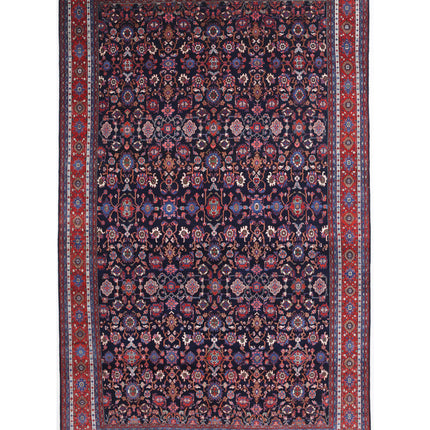 Bibikabad 12' 8" X 21' 0" Hand Knotted Wool Rug 12' 8" X 21' 0" (386 X 640) / Black / Wool