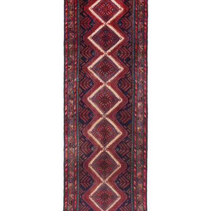 Bijar 3' 1" X 9' 5" Hand Knotted Wool Rug 3' 1" X 9' 5" (94 X 287) / Blue / Wool