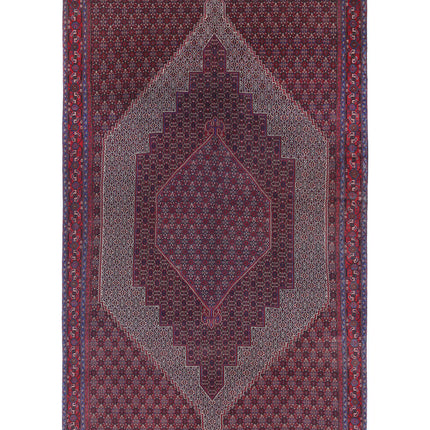 Bijar 6' 8" X 10' 11" Hand Knotted Wool Rug 6' 8" X 10' 11" (203 X 333) / Blue / Wool