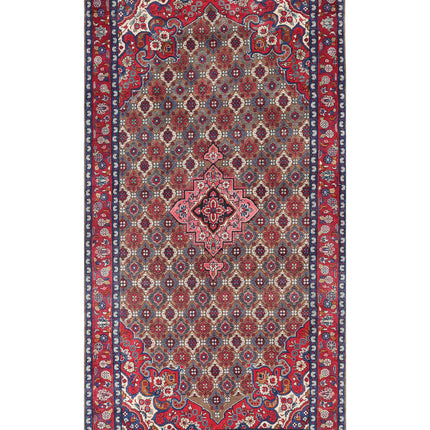 Bijar 5' 1" X 10' 2" Hand Knotted Wool Rug 5' 1" X 10' 2" (155 X 310) / Taupe / Wool