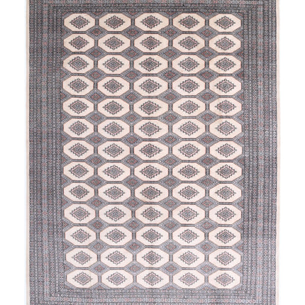 Bokhara 7' 9" X 10' 9" Hand Knotted Wool Rug 7' 9" X 10' 9" (236 X 328) / Ivory / Wool