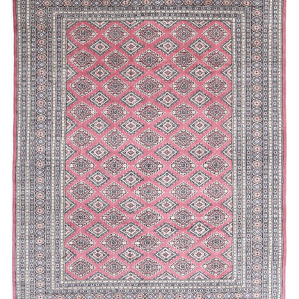 Bokhara 8' 0" X 10' 3" Hand Knotted Wool Rug 8' 0" X 10' 3" (244 X 312) / Pink / Wool