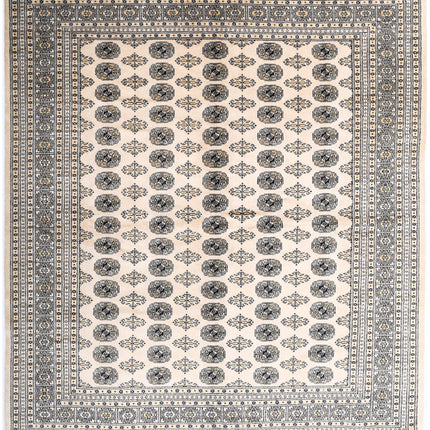 Bokhara 8' 0" X 9' 6" Hand Knotted Wool Rug 8' 0" X 9' 6" (244 X 290) / Ivory / Wool