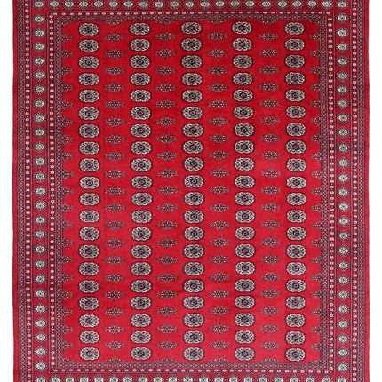 Bokhara 7' 10" X 9' 11" Hand Knotted Wool Rug 7' 10" X 9' 11" (239 X 302) / Red / Wool