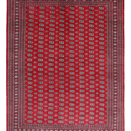 Bokhara 10' 2" X 13' 9" Hand Knotted Wool Rug 10' 2" X 13' 9" (310 X 419) / Red / Wool