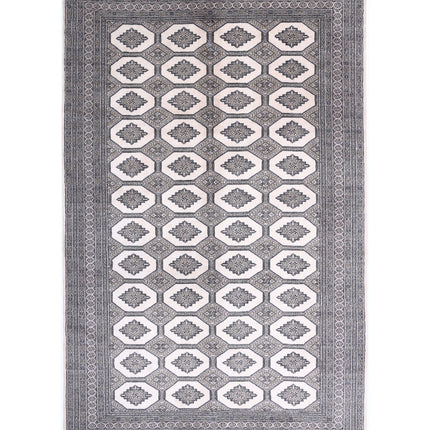 Bokhara 6' 5" X 10' 7" Hand Knotted Wool Rug 6' 5" X 10' 7" (196 X 322) / Ivory / Wool
