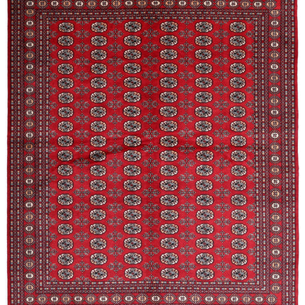 Bokhara 8' 0" X 10' 0" Hand Knotted Wool Rug 8' 0" X 10' 0" (244 X 305) / Red / Wool