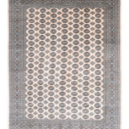 Bokhara 9' 0" X 11' 11" Hand Knotted Wool Rug 9' 0" X 11' 11" (274 X 363) / Ivory / Wool