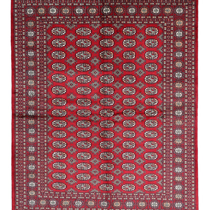 Bokhara 6' 4" X 8' 3" Hand Knotted Wool Rug 6' 4" X 8' 3" (193 X 251) / Red / Wool