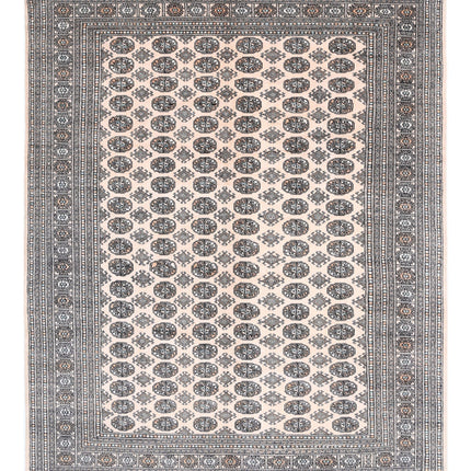 Bokhara 7' 10" X 10' 2" Hand Knotted Wool Rug 7' 10" X 10' 2" (239 X 310) / Ivory / Wool