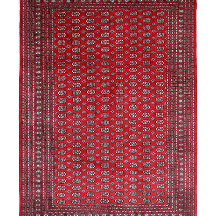 Bokhara 10' 2" X 14' 5" Hand Knotted Wool Rug 10' 2" X 14' 5" (310 X 440) / Red / Wool