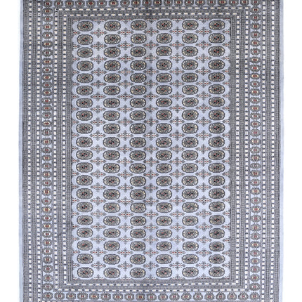 Bokhara 9' 0" X 12' 2" Hand Knotted Wool Rug 9' 0" X 12' 2" (274 X 371) / Grey / Wool