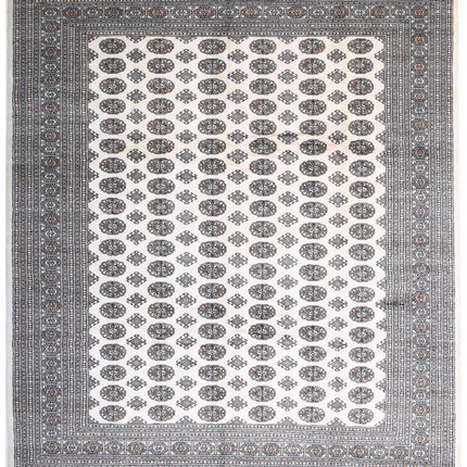 Bokhara 8' 4" X 9' 9" Hand Knotted Wool Rug 8' 4" X 9' 9" (254 X 297) / Ivory / Wool