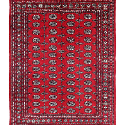 Bokhara 6' 0" X 8' 5" Hand Knotted Wool Rug 6' 0" X 8' 5" (183 X 257) / Red / Wool