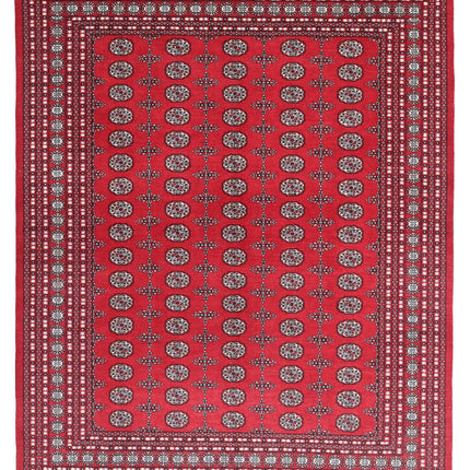 Bokhara 8' 0" X 10' 1" Hand Knotted Wool Rug 8' 0" X 10' 1" (244 X 307) / Red / Wool