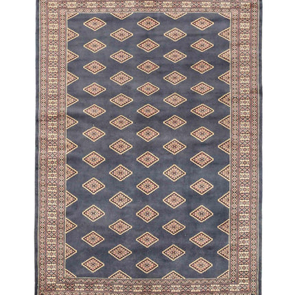 Bokhara 4' 6" X 6' 8" Hand Knotted Wool Rug 4' 6" X 6' 8" (137 X 203) / Blue / Wool