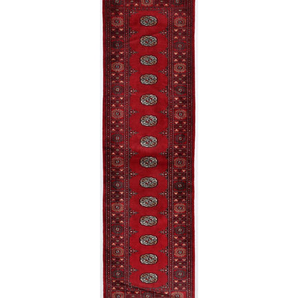 Bokhara 2' 7" X 9' 8" Hand Knotted Wool Rug 2' 7" X 9' 8" (79 X 295) / Red / Wool