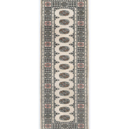 Bokhara 2' 6" X 7' 7" Hand Knotted Wool Rug 2' 6" X 7' 7" (76 X 231) / Ivory / Wool