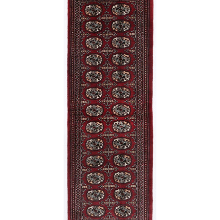 Bokhara 2' 1" X 6' 4" Hand Knotted Wool Rug 2' 1" X 6' 4" (63 X 193) / Red / Wool
