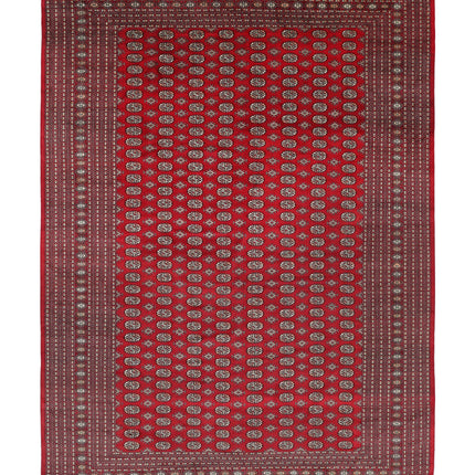 Bokhara 12' 3" X 17' 6" Hand Knotted Wool Rug 12' 3" X 17' 6" (373 X 533) / Red / Wool