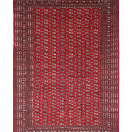 Bokhara 12' 1" X 17' 10" Hand Knotted Wool Rug 12' 1" X 17' 10" (368 X 543) / Red / Wool