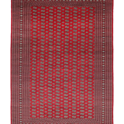 Bokhara 12' 0" X 17' 5" Hand Knotted Wool Rug 12' 0" X 17' 5" (366 X 531) / Red / Wool