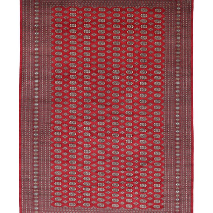 Bokhara 12' 0" X 17' 9" Hand Knotted Wool Rug 12' 0" X 17' 9" (366 X 541) / Red / Wool