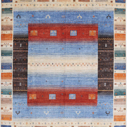 Gabbeh 8' 2" X 9' 6" Hand Knotted Wool Rug 8' 2" X 9' 6" (249 X 290) / Multi / Wool