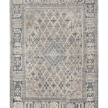Hamadan 6' 10" X 9' 8" Hand Knotted Wool Rug 6' 10" X 9' 8" (208 X 295) / Beige / Wool