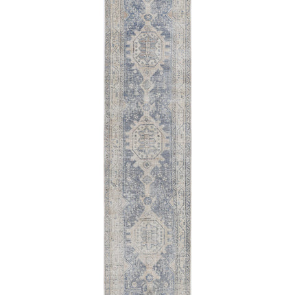 Hamadan 3' 5" X 13' 5" Hand Knotted Wool Rug 3' 5" X 13' 5" (104 X 409) / Blue / Wool