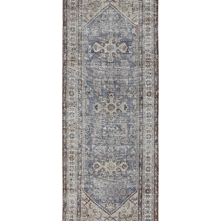 Hamadan 3' 7" X 9' 8" Hand Knotted Wool Rug 3' 7" X 9' 8" (109 X 295) / Taupe / Wool