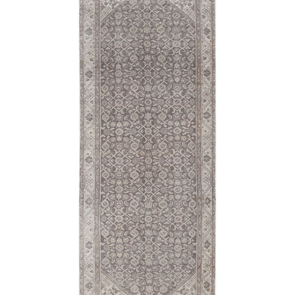 Hamadan 3' 3" X 9' 3" Hand Knotted Wool Rug 3' 3" X 9' 3" (99 X 282) / Grey / Wool