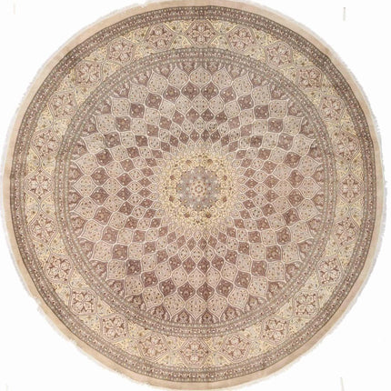 Heritage 13' 0" X 13' 0" Hand Knotted Wool Rug 13' 0" X 13' 0" (396 X 396) / Ivory / Wool