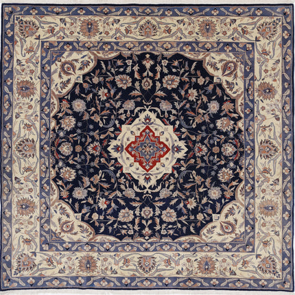 Heritage 5' 11" X 6' 3" Hand Knotted Wool Rug 5' 11" X 6' 3" (180 X 191) / Blue / Wool