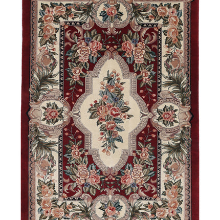 Heritage 3' 10" X 5' 8" Hand Knotted Wool Rug 3' 10" X 5' 8" (117 X 173) / Red / Wool