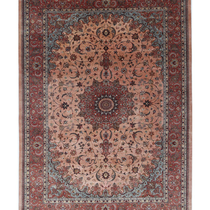 Heritage 9' 11" X 14' 2" Hand Knotted Wool Rug 9' 11" X 14' 2" (302 X 432) / Peach / Wool