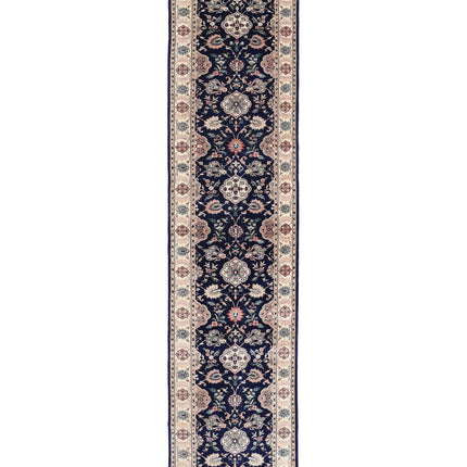 Heritage 2' 7" X 11' 9" Hand Knotted Wool Rug 2' 7" X 11' 9" (79 X 358) / Blue / Wool