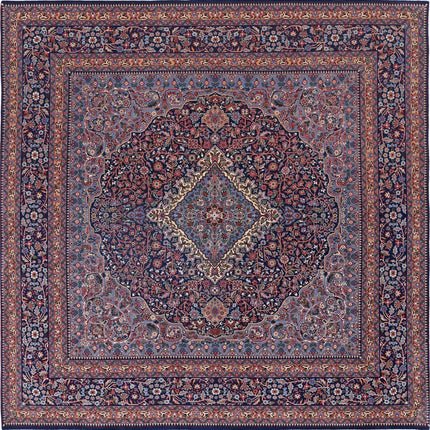 Heritage 6' 10" X 6' 10" Hand Knotted Wool Rug 6' 10" X 6' 10" (208 X 208) / Blue / Wool
