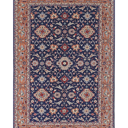 Heritage 6' 0" X 9' 0" Hand Knotted Wool Rug 6' 0" X 9' 0" (183 X 274) / Blue / Wool